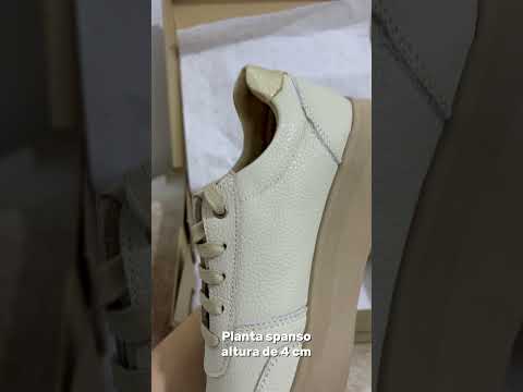 Zapatillas Urbanas Mujer de Cuero Regina Hueso
