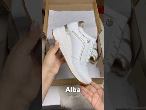Zapatillas Urbanas de Cuero Mujer Alba blanco
