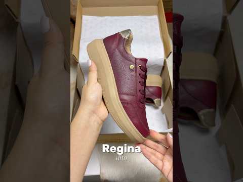 Zapatillas Urbanas de Cuero Mujer regina vino