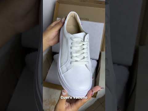 Zapatillas Urbanas Mujer de Cuero Samira Blanco