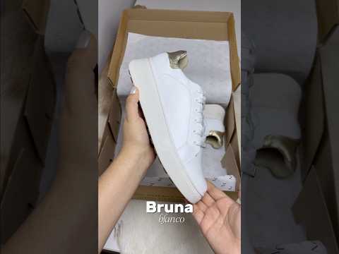 Zapatillas Urbanas Mujer de Cuero Bruna Blanco