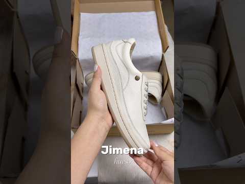 Zapatillas Urbanas de Cuero Mujer Jimena hueso