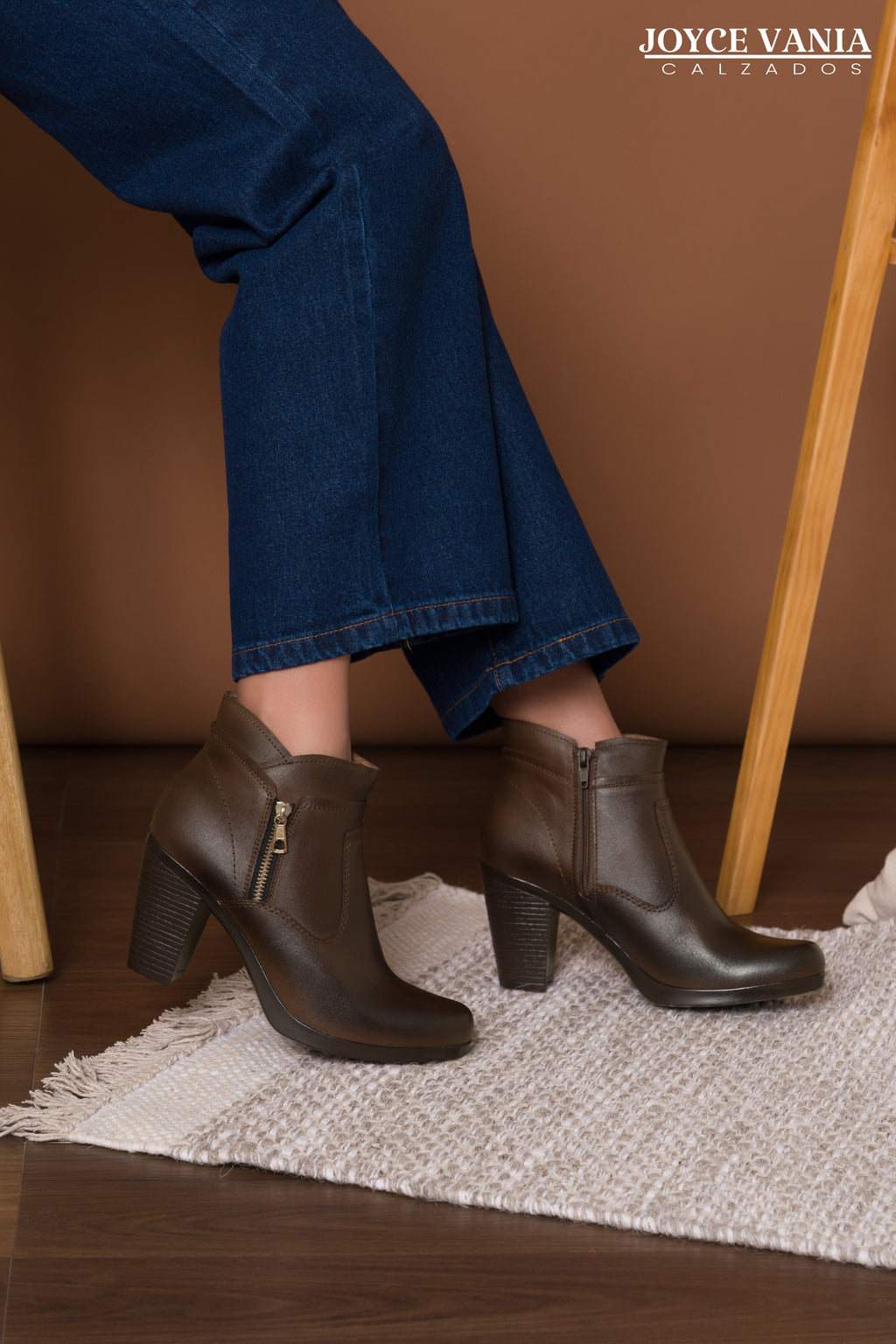 Botines Mujer de Cuero Selena Marron
