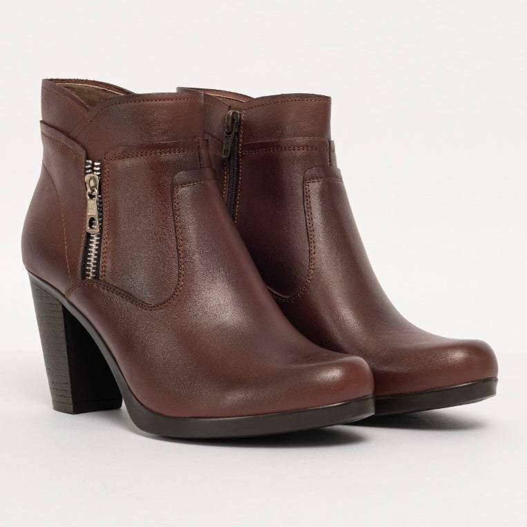 Botines Mujer de Cuero Selena Vino