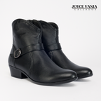 Botines Mujer de Cuero Luciana Negro