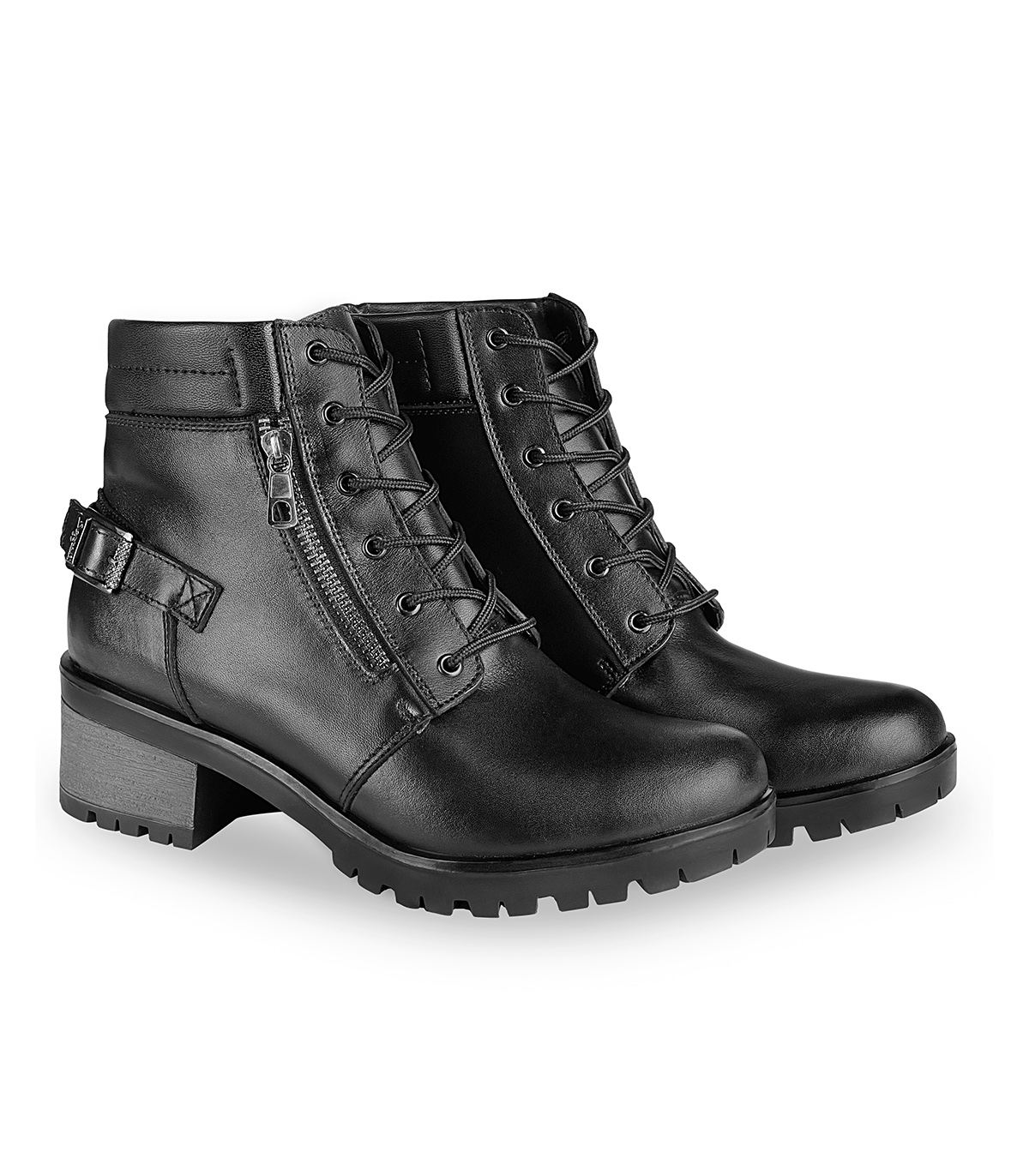 Botines Lisos Bicolor Shoes 11078_negro